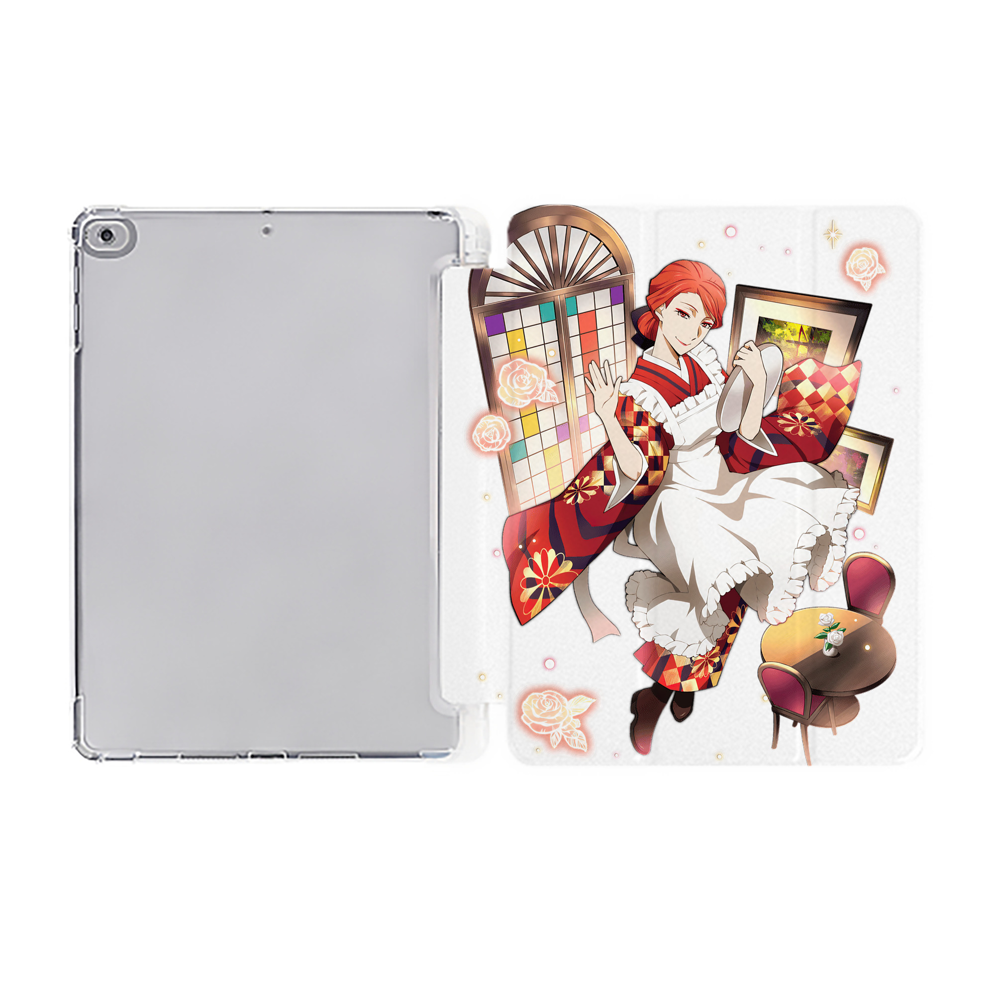 （画像用） 文豪ストレイドッグス Bungo Stray Dogs IPad ケース ペン収納付き 三つ折りスタンド PUレザー×シリコン 対応機種9.5/10.5/10.9インチ